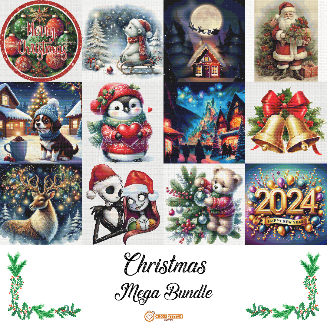 Christmas Mega Bundle - 62 Cross Stitch Patterns PDF